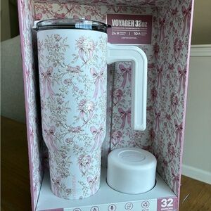 HYDRAPEAK Floral Pink and White Tumbler 32oz LIMITED EDITION